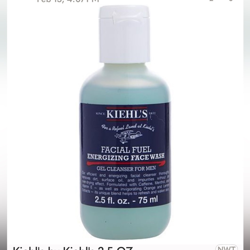 Kiehl's Facial fuel Energizing Face Wash -2.5 fl.oz